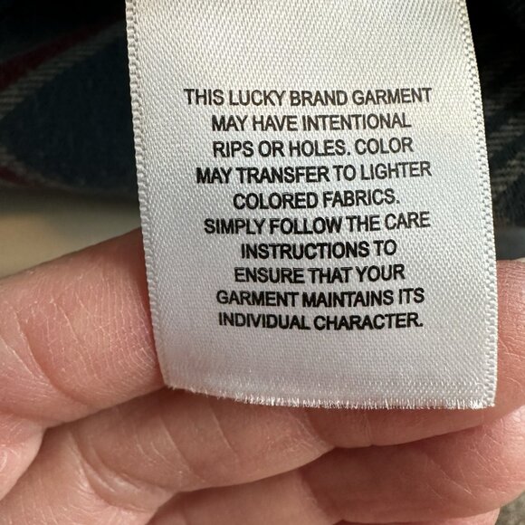 Men's Lucky Brand Size Med Flannel Shirt NWT - Picture 6 of 10